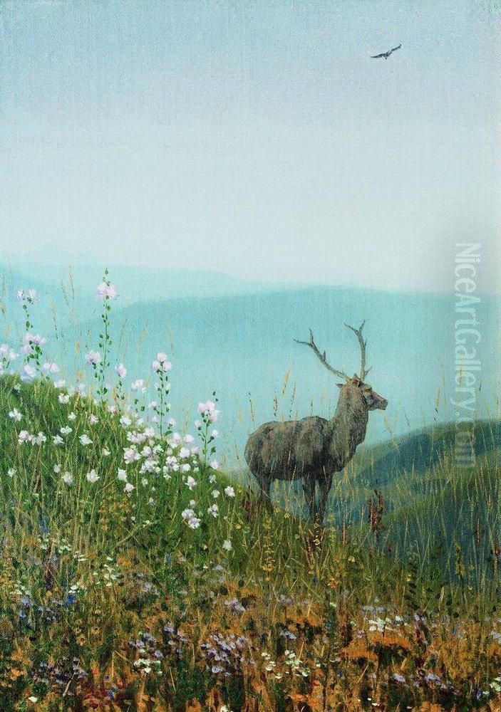 In the Alatau Mountains Oil Painting by Vasily Vereshchagin