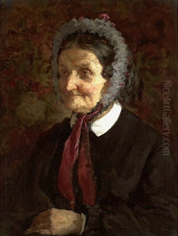 Portrait of Mrs. Matlinska Oil Painting by Witold Pruszkowski