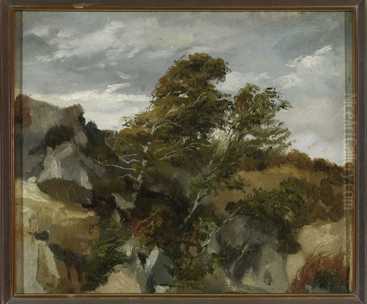 Landscape from Bortniki at the Dniester River Oil Painting by Henryk Rodakowski Landscape from Bortniki at the Dniester River Oil Painting by Henryk Rodakowski