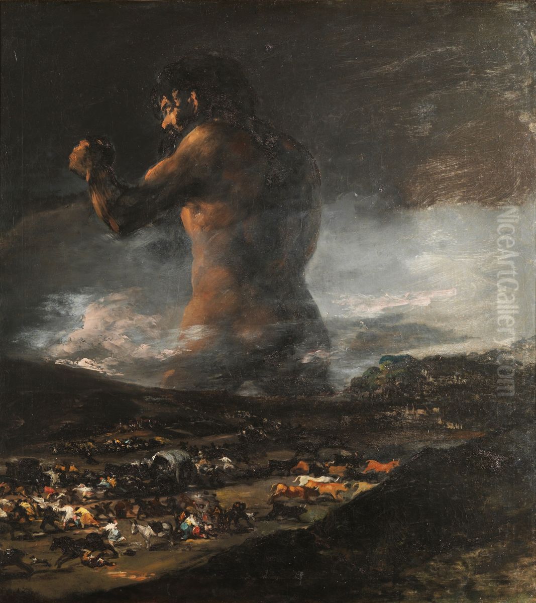 El coloso Oil Painting by Francisco Goya Fuendetodos