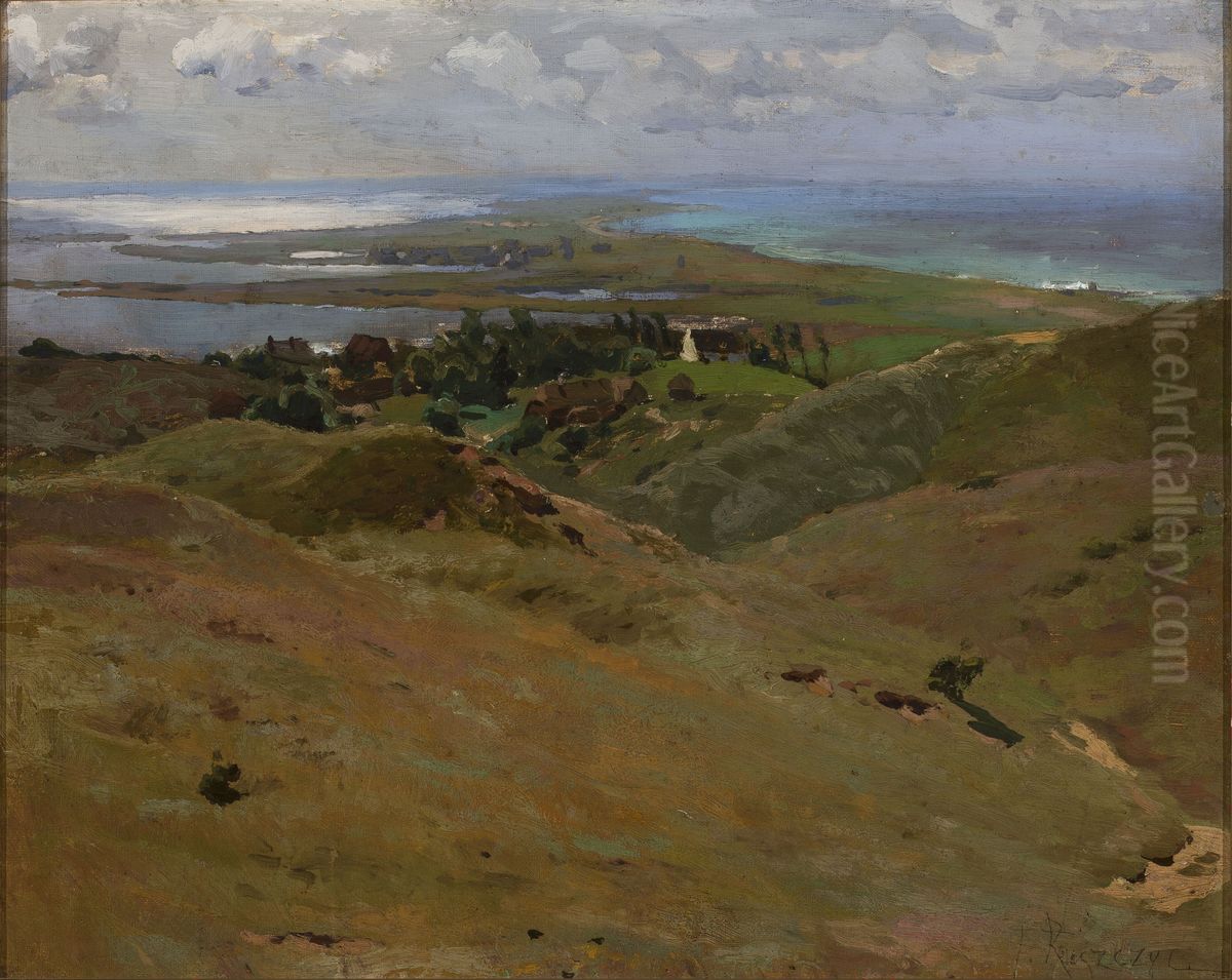 Landscape at Hiddensee Oil Painting by Ferdynand Ruszczyc