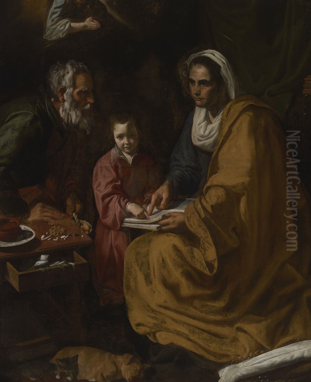 The Education of the Virgin Oil Painting by Diego Rodriguez de Silva y Velazquez
