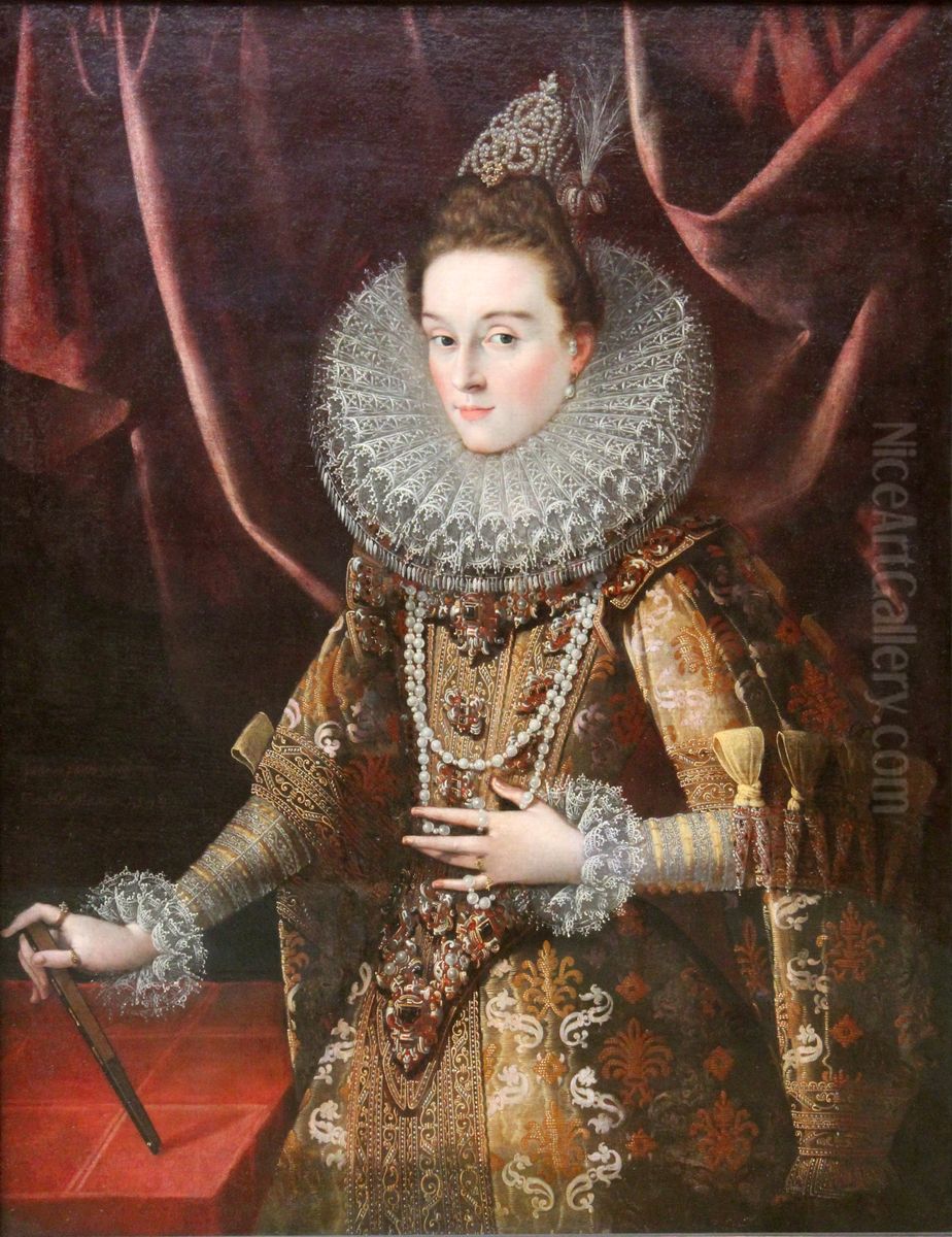 Infanta Isabella Clara Eugenia of Spain Oil Painting by Juan Pantoja de la Cruz