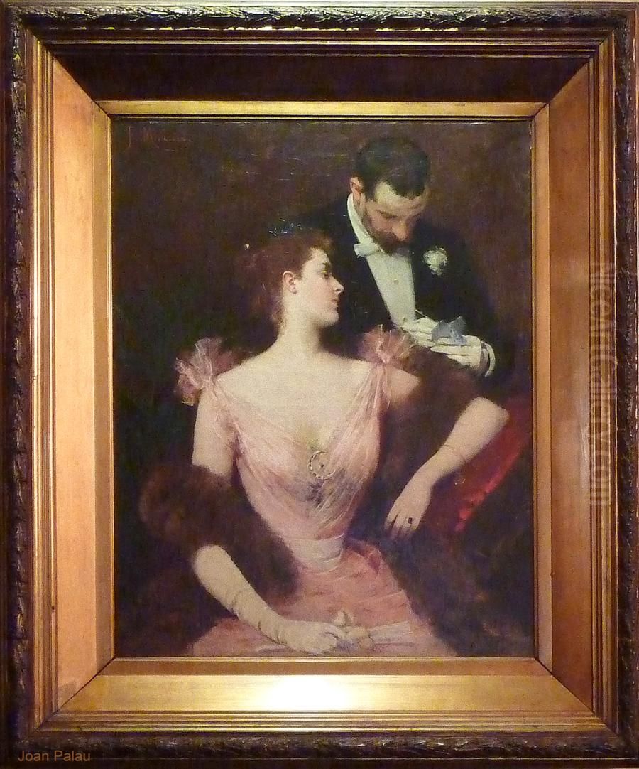 Invitacion al vals Oil Painting by Francisco Miralles Galup