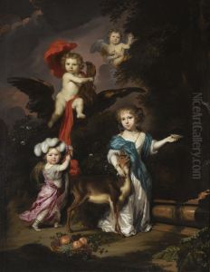 Portrait of Four Children as Ceres, Ganymede, a Cherub and Diana