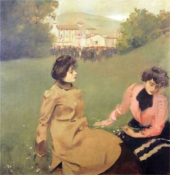 Les caramelles Oil Painting by Ramon Casas