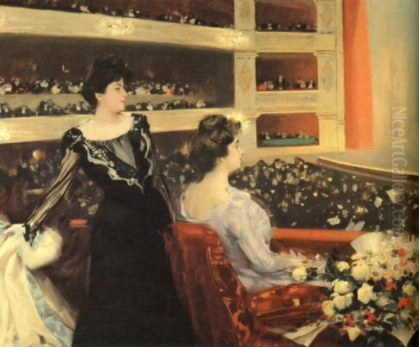 El Liceu Oil Painting by Ramon Casas