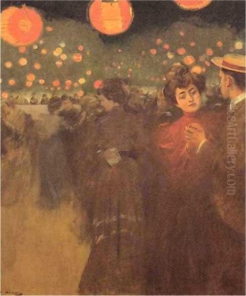 Revetlla Oil Painting by Ramon Casas