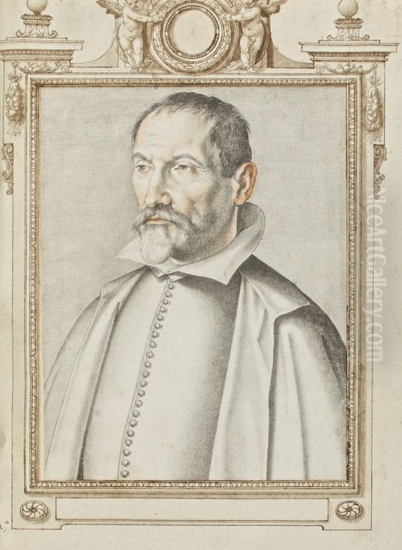 Portrait du sculpteur Juan Martinez Montanes Oil Painting by Francisco Pacheco