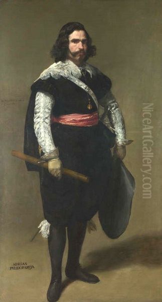 Retrato de don Adrian Pulido Pareja. Oil Painting by Juan Bautista Martinez del Mazo