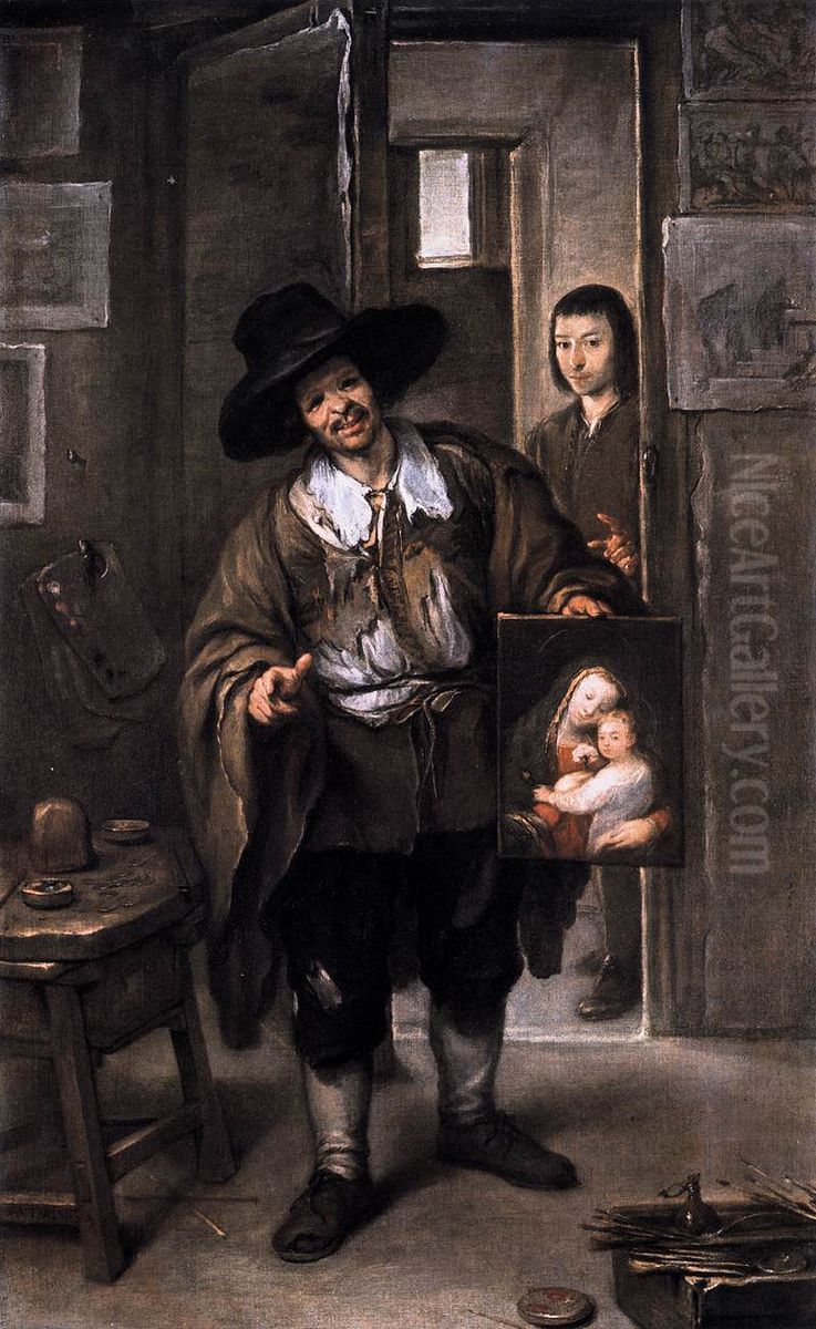 The Picture Merchant Oil Painting by Jose Antolinez