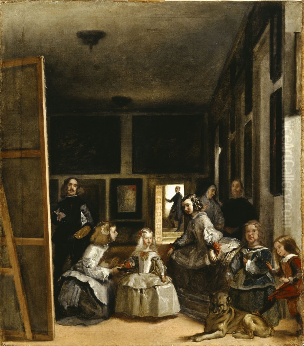 La Famille de Philippe IV, dit aussi Les Menines, copie d'apres Velasquez Oil Painting by unknown