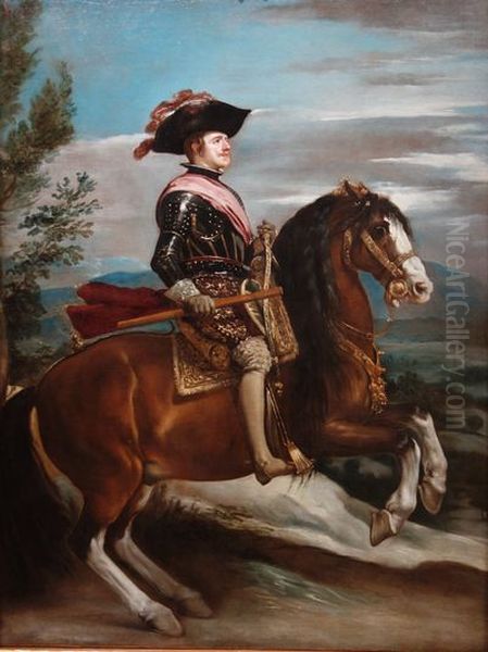 Philippe IV a cheval Oil Painting by unknown