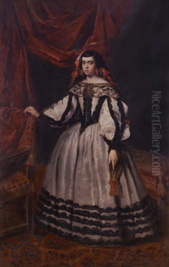 Duchesse de Hijar Oil Painting by Juan Bautista Martinez del Mazo