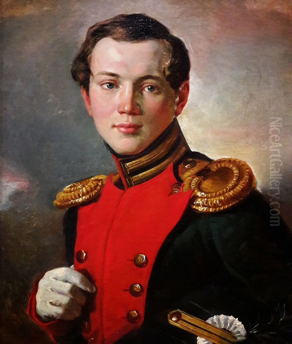 Portret Stanislawa Chominskiego (1804-1886) Oil Painting by Walenty Wankowicz