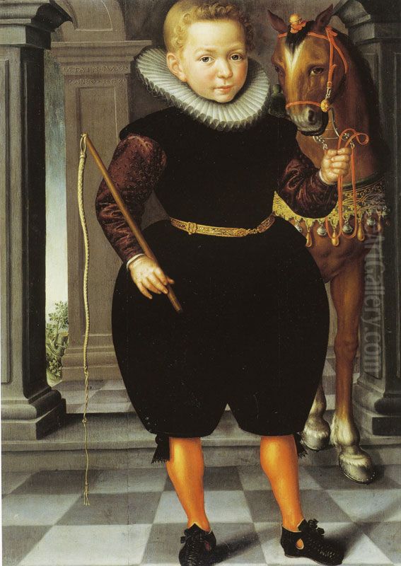 Portrait of a boy, possibly Sieuwert Heynsius (1603-1652) Oil Painting by Jan Claesz.