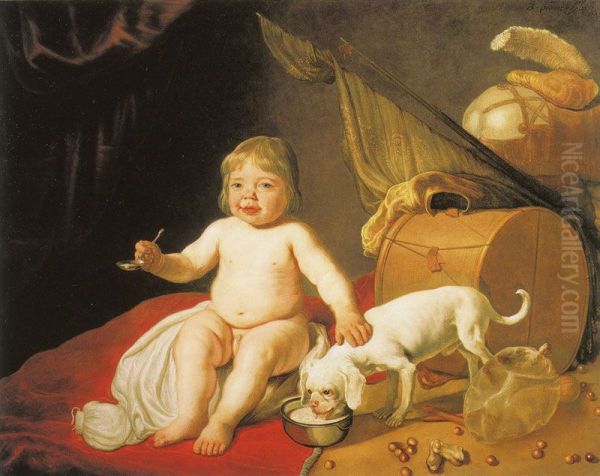 Boy with Spoon Oil Painting by Bartholomeus Van Der Helst