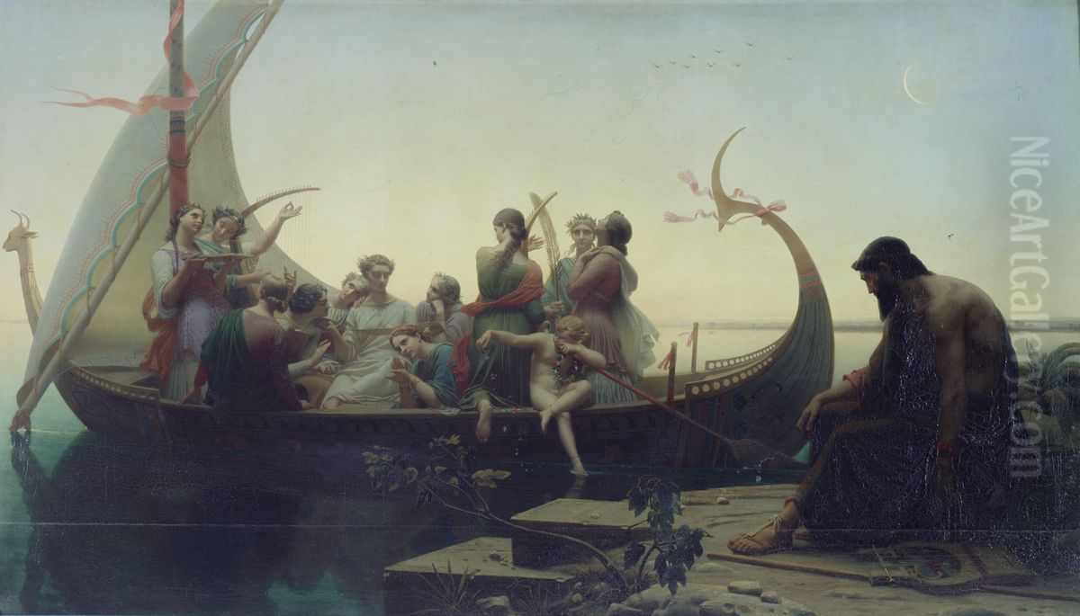 Le Soir, dit aussi Les Illusions perdues Oil Painting by Marc-Charles-Gabriel Gleyre