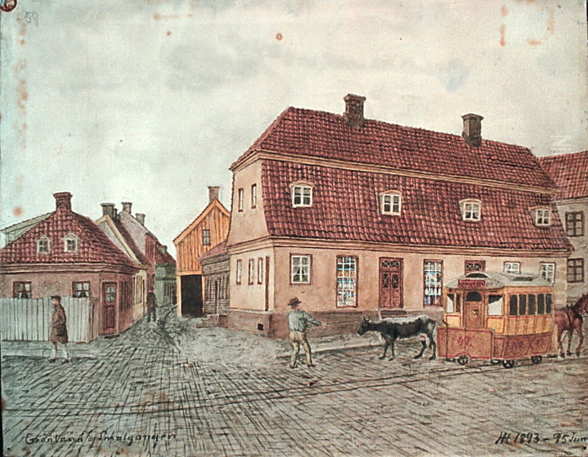Hjornet Gronland - Smalgangen Oil Painting by Henrik Laurentius Helliesen