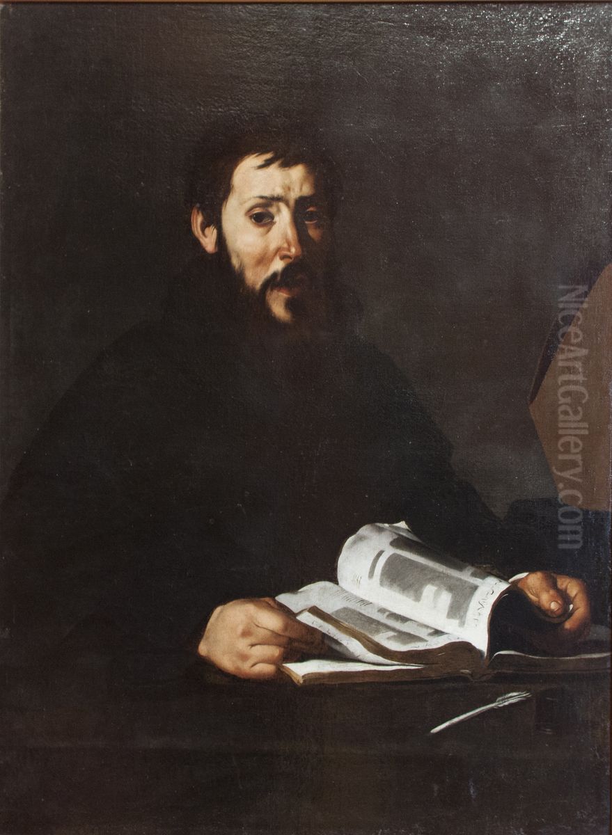 Der hl. Augustinus blattert in einem Buch Oil Painting by Jusepe de Ribera