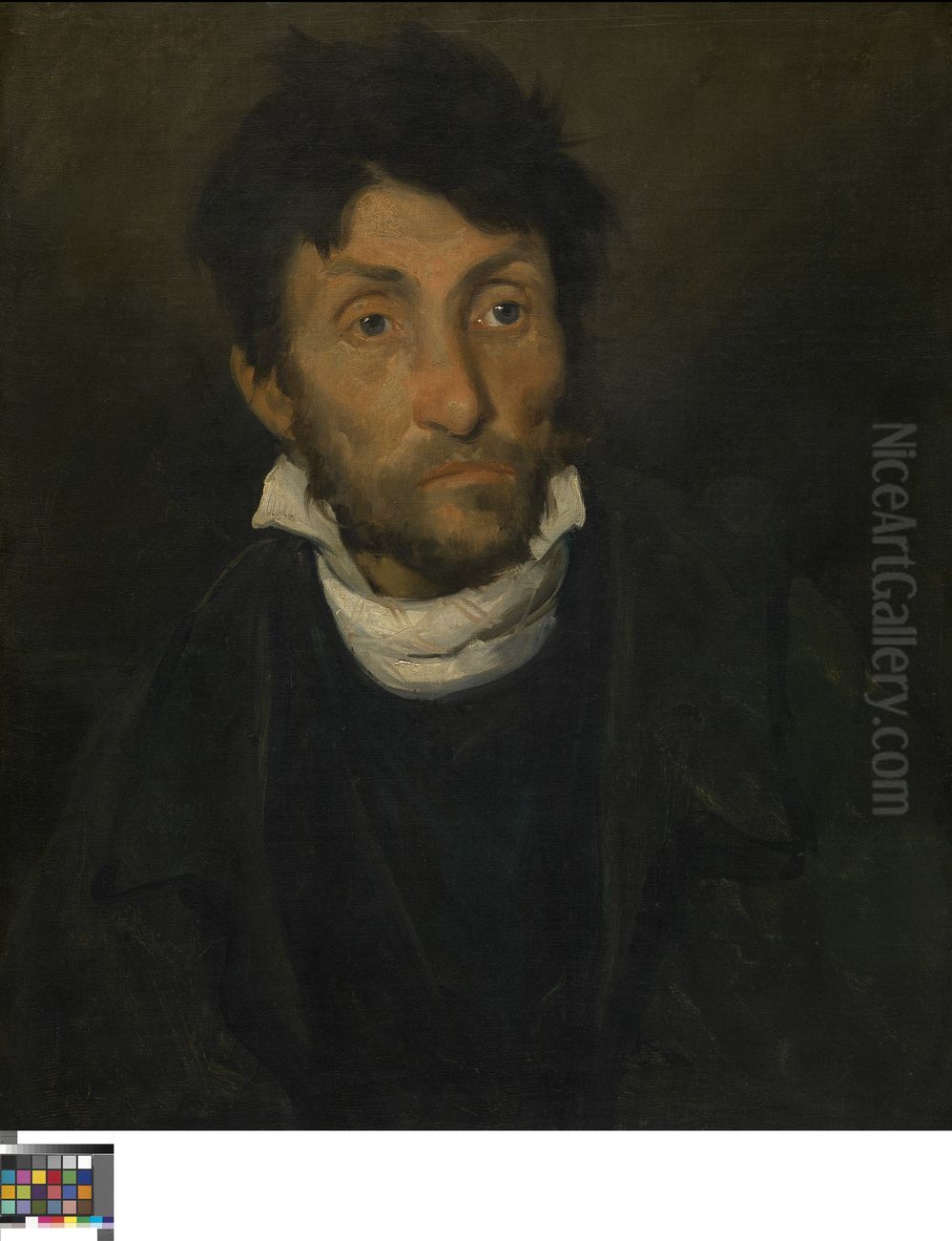 Portrait of a Kleptomaniac Oil Painting by Theodore Gericault
