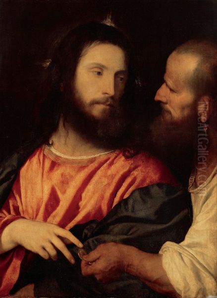 The Tribute Money Oil Painting by Titian