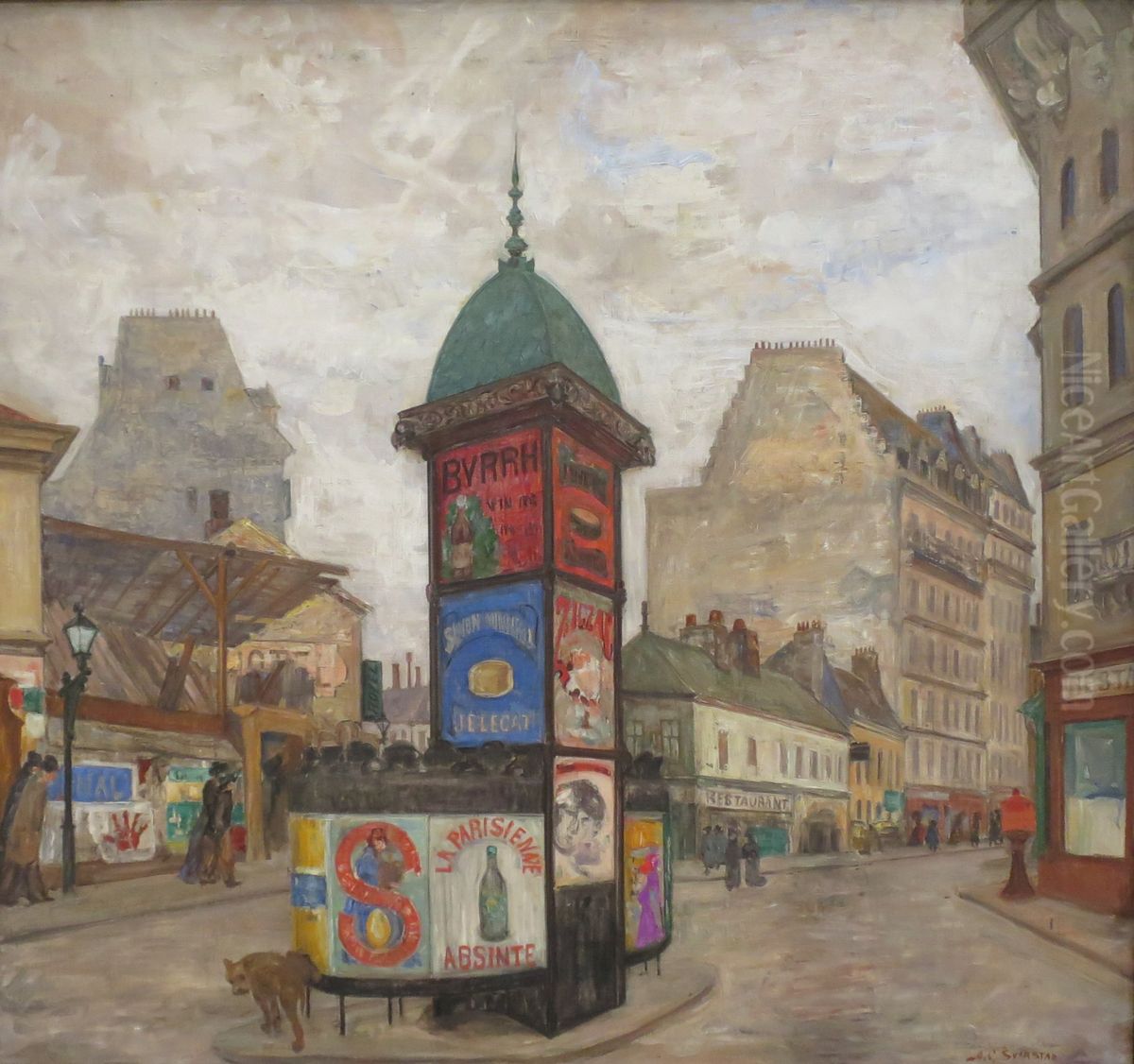 Street in Bruges Oil Painting by Anders Castus Svarstad