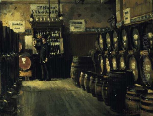 Bloms bodega Oil Painting by Hans Heyerdahl