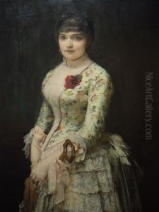 Portret kobiety z roza