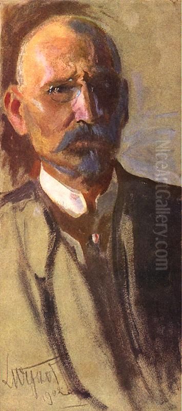 Autoportret. Oil Painting by Leon Wyczolkowski