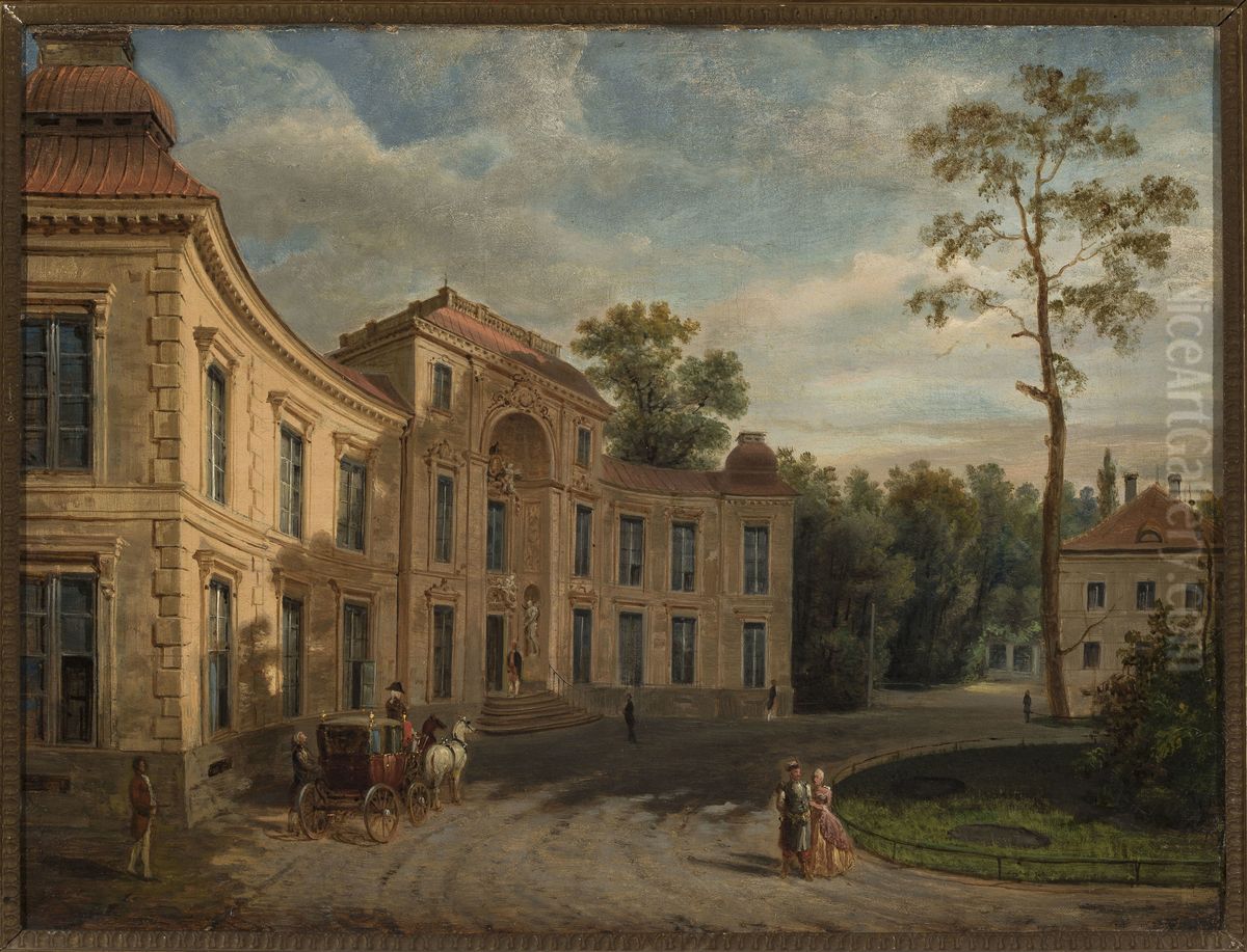 Myslewicki Palace in Lazienki Oil Painting by Marcin Zaleski