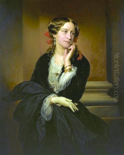 Portrait of Aleksandra Potocka (1818-1892). Oil Painting by Friedrich von Amerling