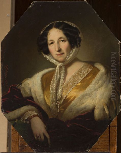 Portrait of Elzbieta Woroncow nee Branicka(1792-1880) Oil Painting by Karl von Blaas