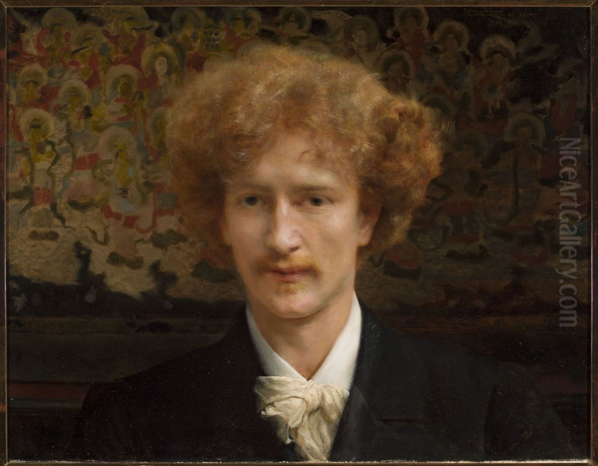 Portrait of Ignacy Jan Paderewski (1860-1941) Oil Painting by Lawrence Alma-Tadema