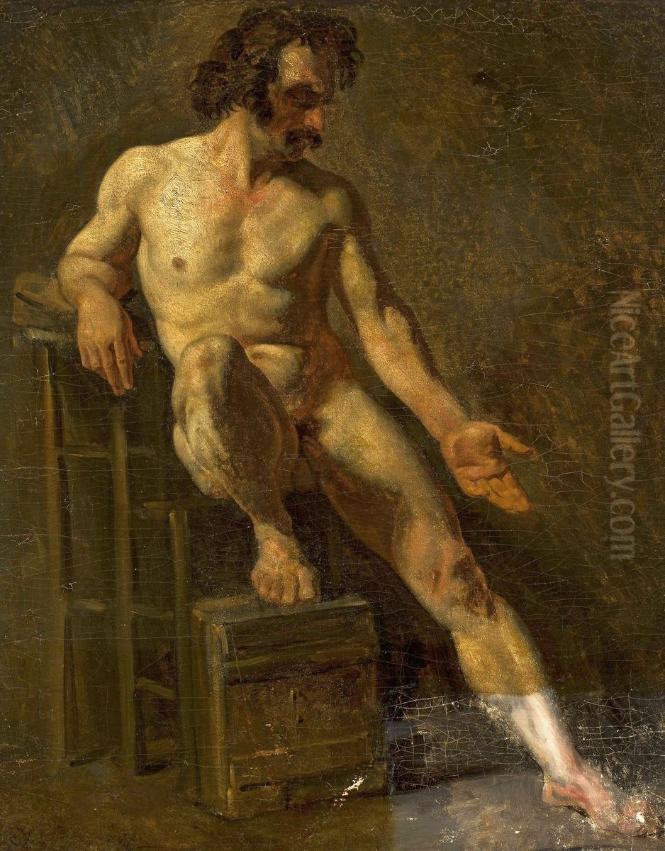 A study for a nude. Oil Painting by Theodore Gericault