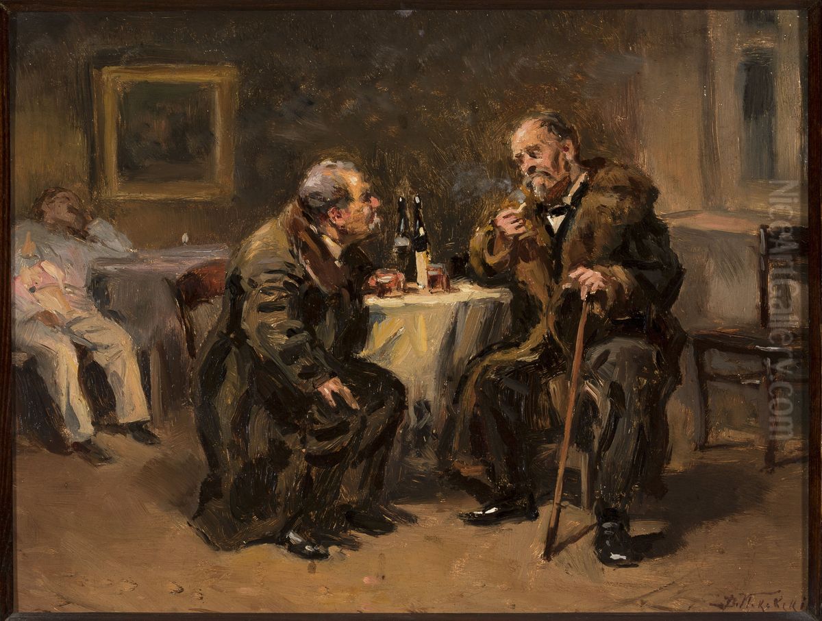 Conversation Oil Painting by Vladimir Makovsky