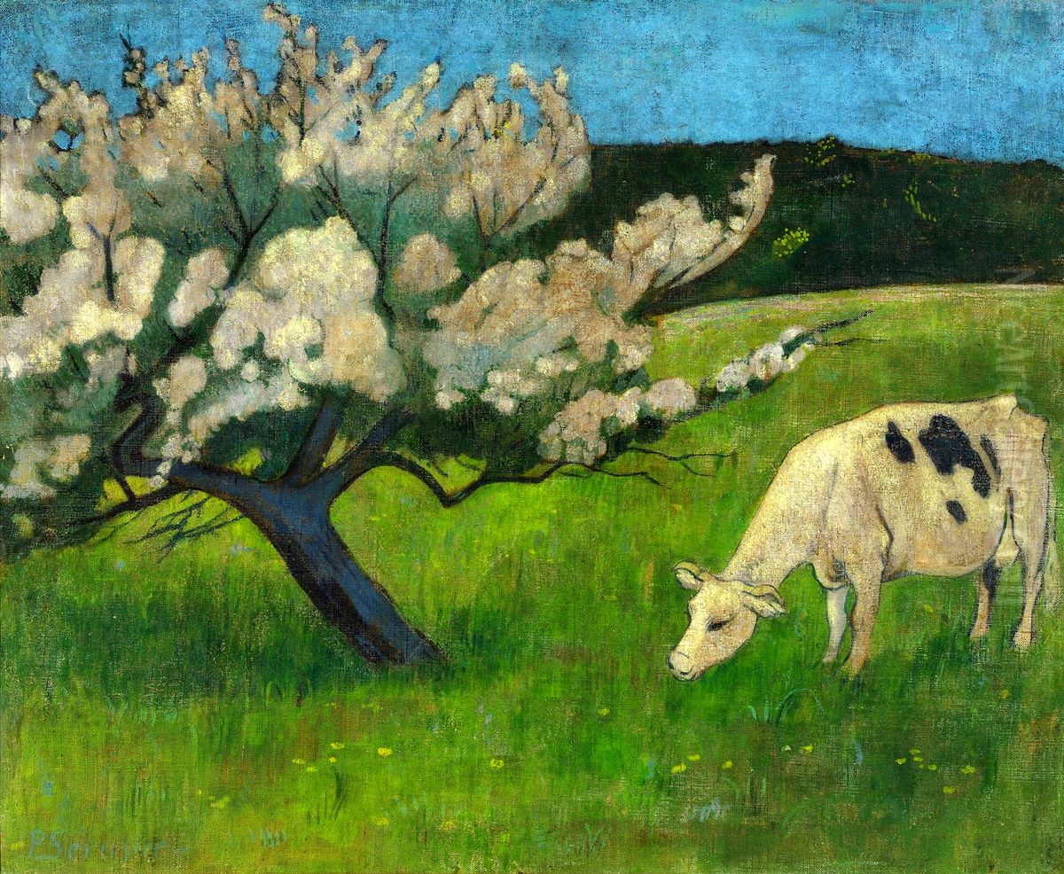 White cow Oil Painting by Paul Serusier