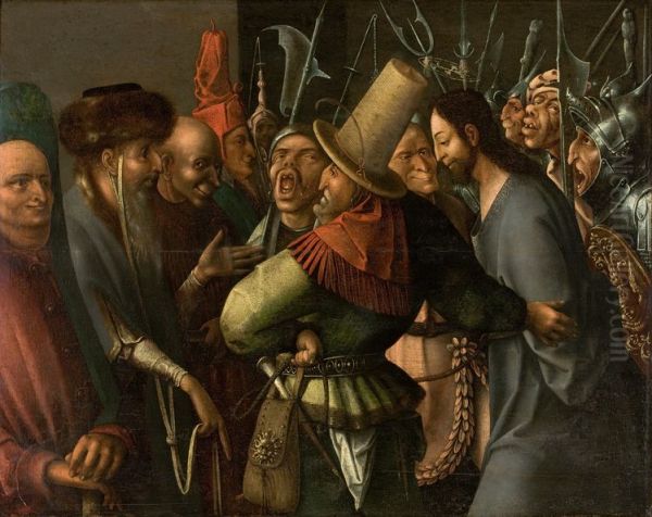 Christus voor de hogepriester Annas Oil Painting by Hieronymous Bosch