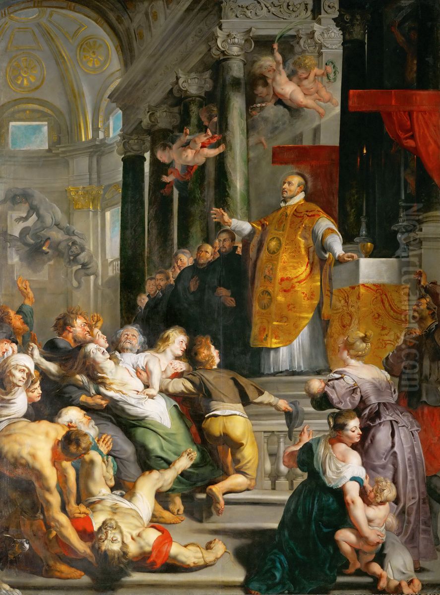 Miracle of Saint Ignatius of Loyola Oil Painting by (studio of) Rubens, Peter Paul