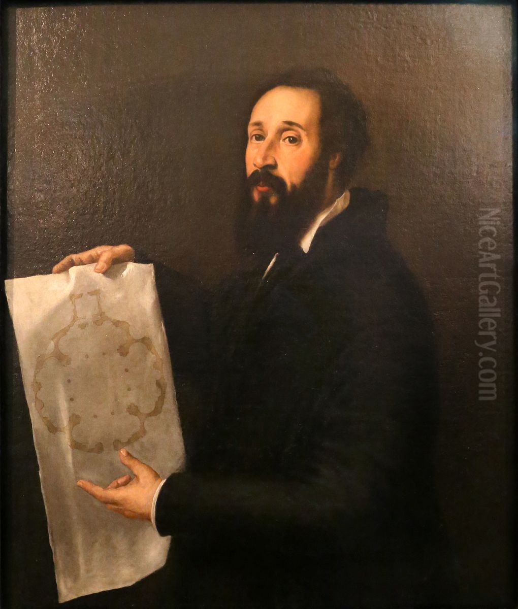Portrait of Giulio Romano Oil Painting by Titian