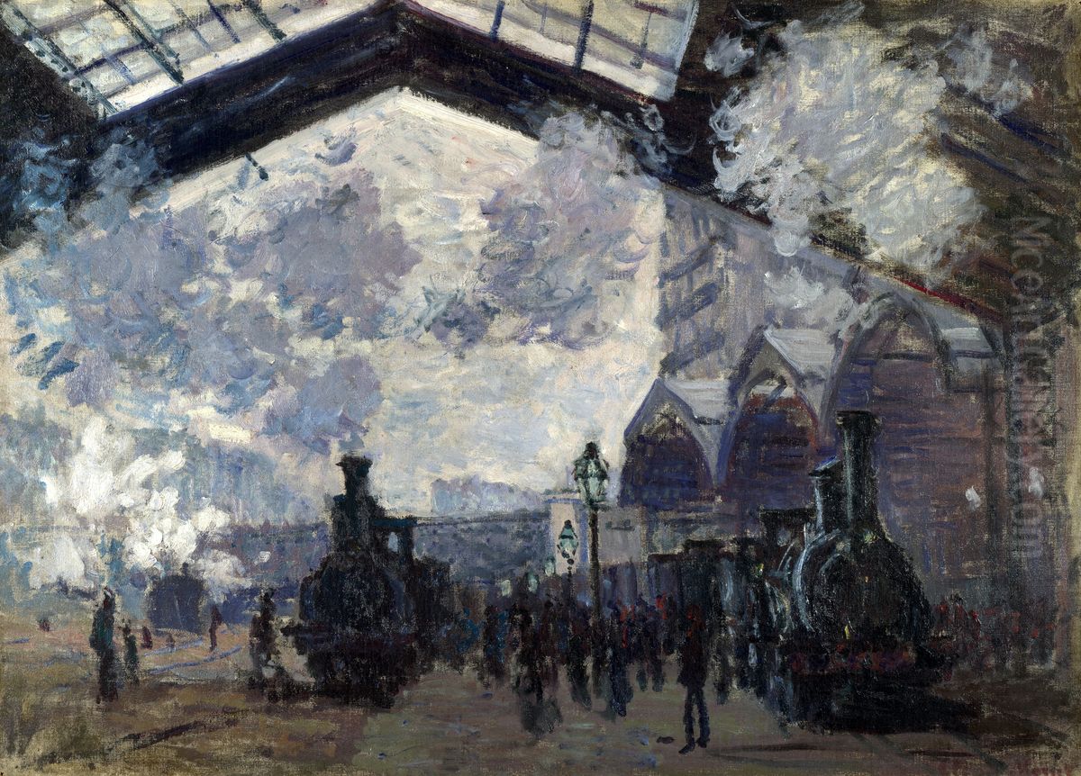 The Gare St-Lazare Oil Painting by Claude Oscar Monet