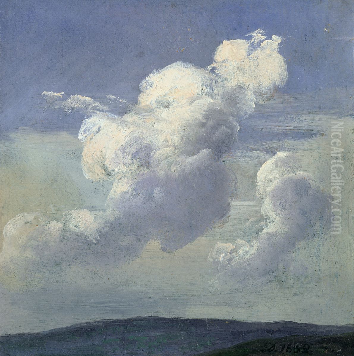 Cloud Study Oil Painting by Johan Wilhelm Ludwig Dahl