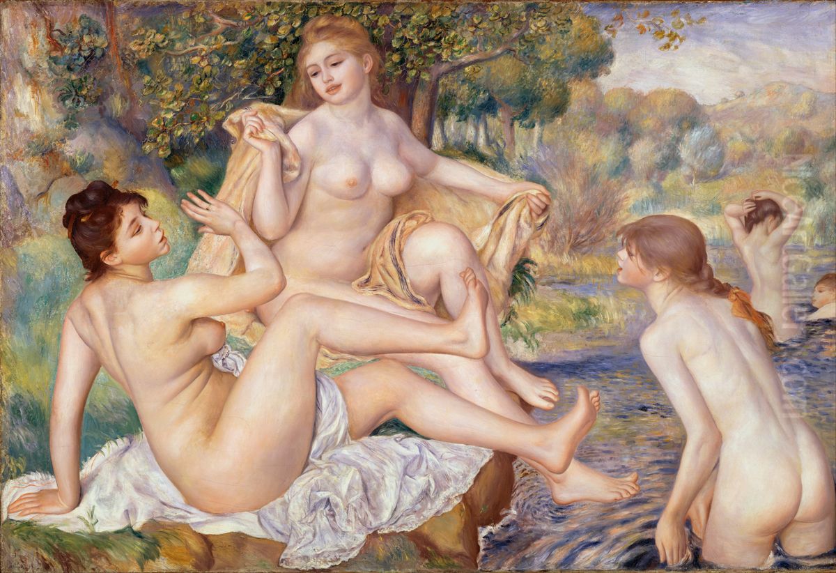 The Great Bathers Oil Painting by Pierre Auguste Renoir
