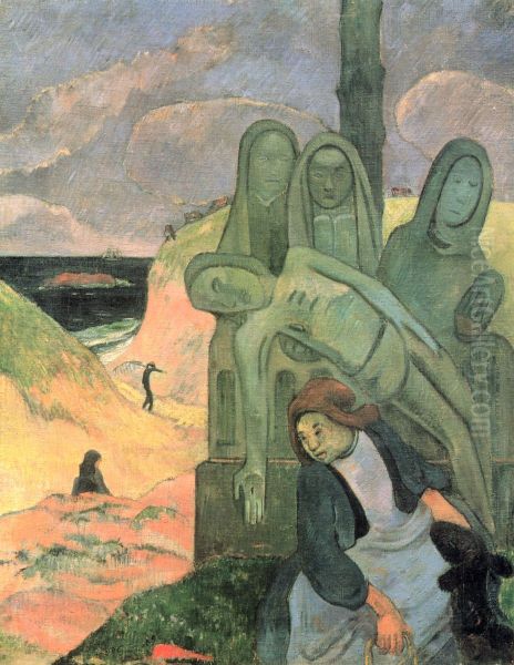 Le Christ vert, ou Calvaire breton Oil Painting by Paul Gauguin