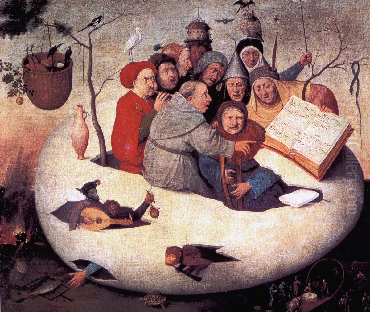 Zangers in een el Oil Painting by Hieronymous Bosch