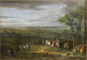 Arrival of Louis XIV at the camp in front of Maastricht (June 1673)