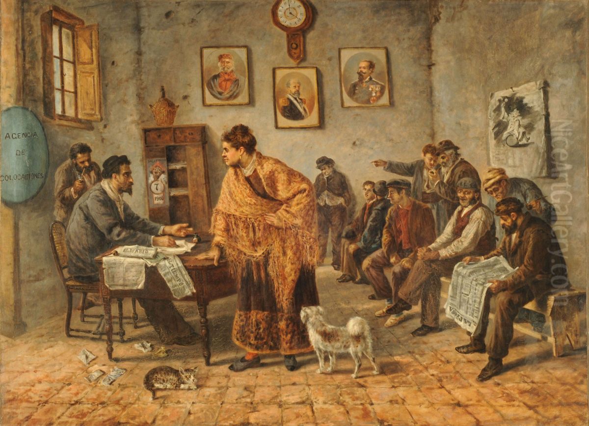 Agencia de colocaciones Oil Painting by Martin Boneo