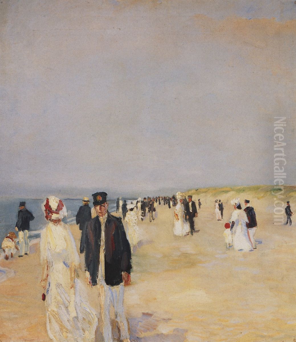 Strand von Norderney Oil Painting by Albert Weisgerber