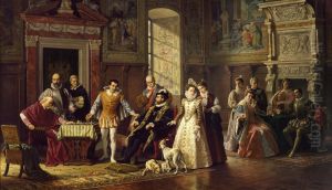 Leonardo da Cutro and Ruy Lopez play chess at the Spanish Court