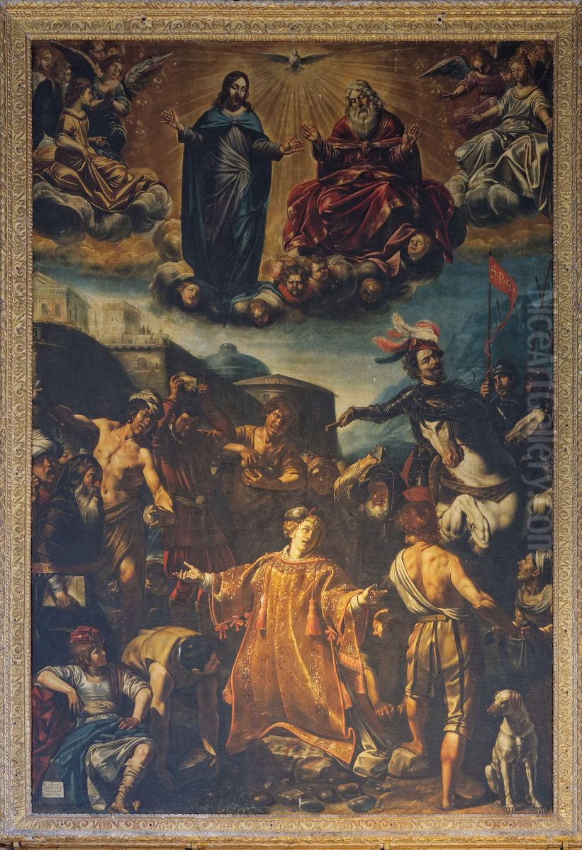 Stoning of Saint Etienne Oil Painting by Louis Finson